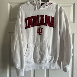 Stadium Athletics White and Red Indiana Hoodie
